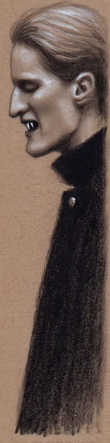 Free vampire bookmark featuring a beige-toned vampire design